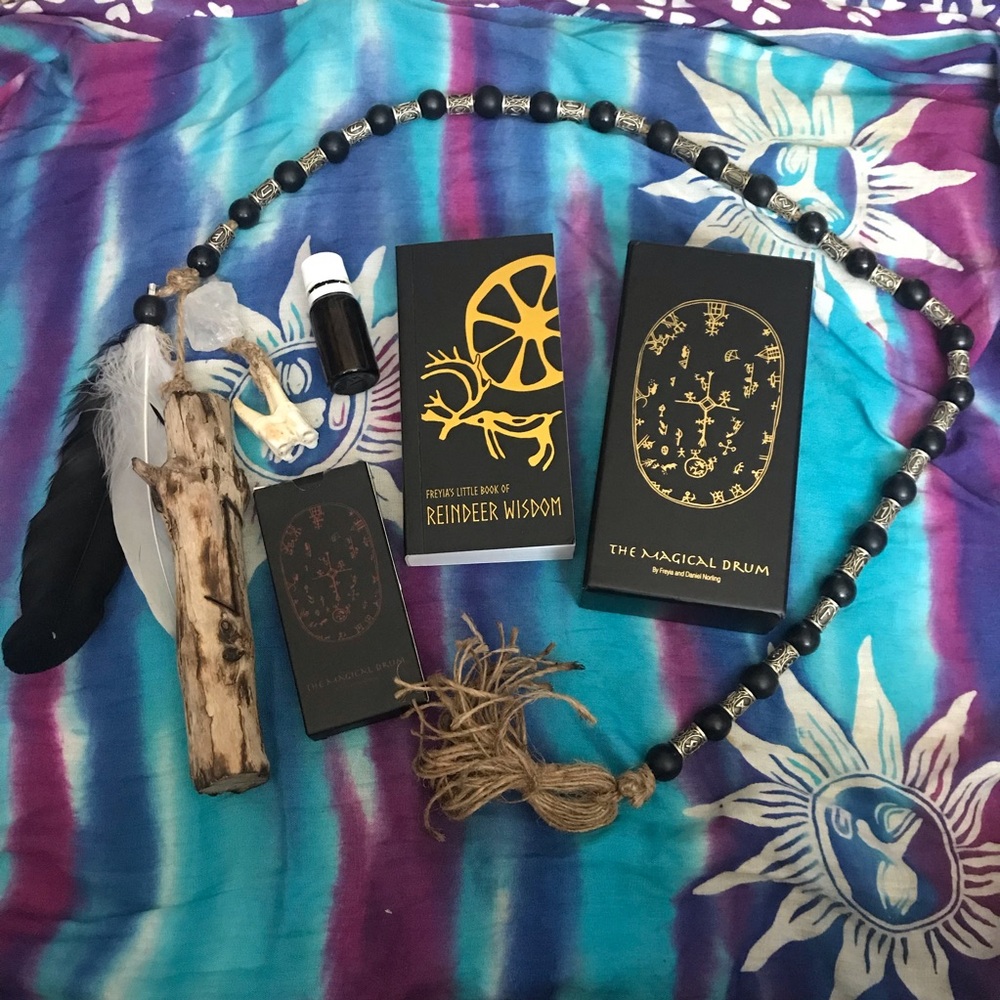 Norse sorcery bundle- rune prayer rope, Freyia Norling oracle decks, book, oil